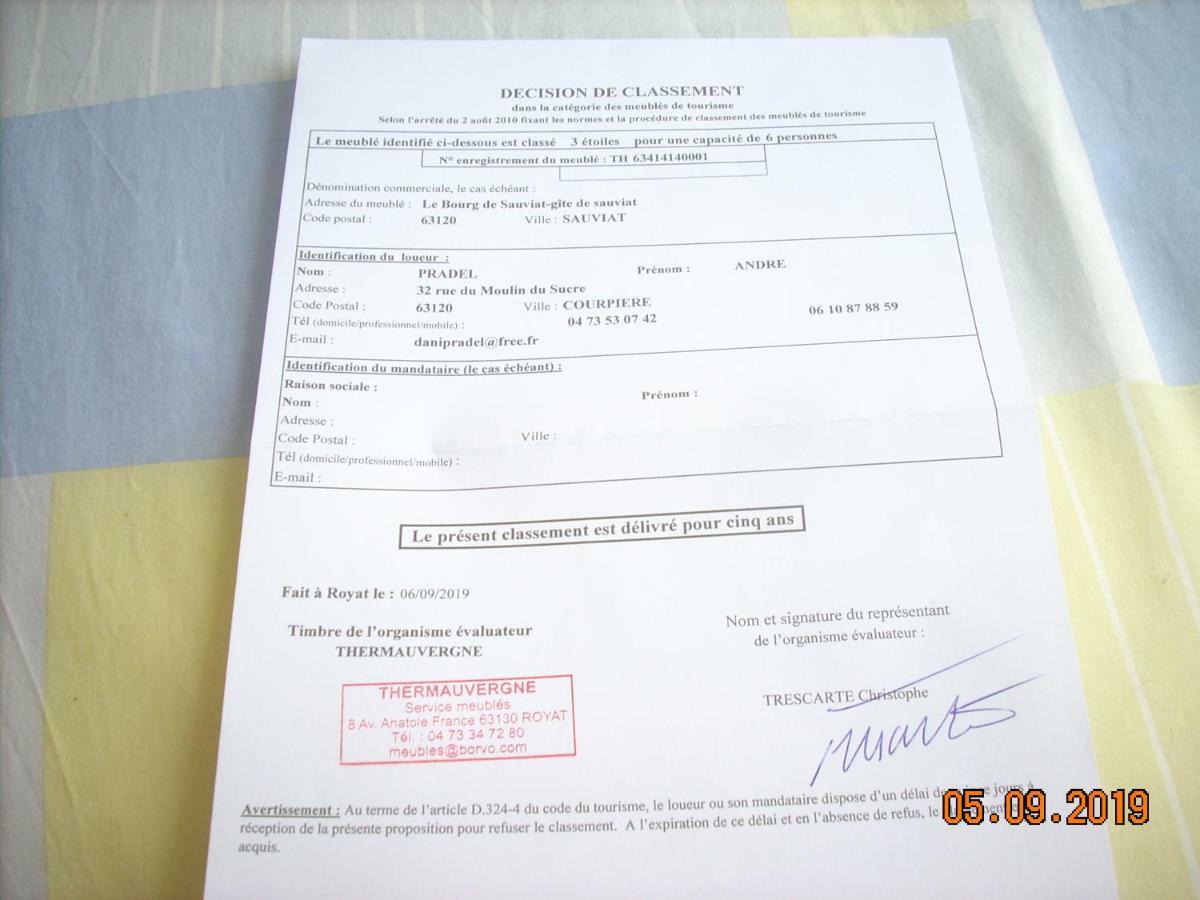 Gite De Sauviat 25 Chemin Du Grand Pacher Le Bourg De Sauviat 63120 Exterior foto
